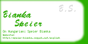 bianka speier business card